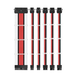 Ant Esports MODPRO Sleeve Cable Kit 30 CM Extension Cable (White â€“ Red â€“ Black)