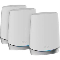 Netgear Orbi Tri-band AX5400 WiFi 6 Mesh System - 5.4Gbps - Router + 2 Satellite (RBK763-100EUS)